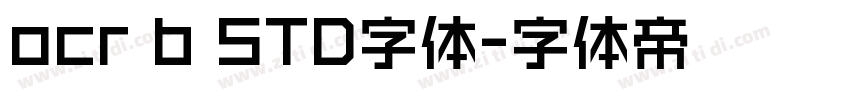 ocr b STD字体字体转换